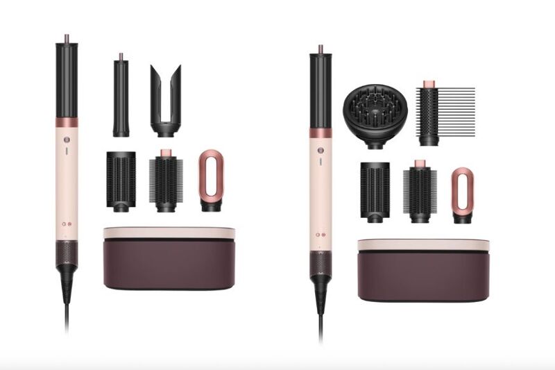 Die Dyson Airwrap Co-anda 2x Sets mit Straight + Wavy Set – für glattes und welliges Haar und Curly + Coily Set – für Locken und Afro-Looks.